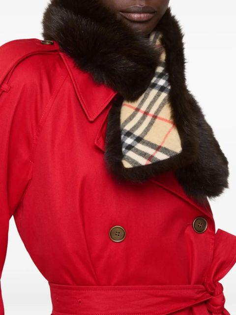 Burberry padded reversible check scarf - Black