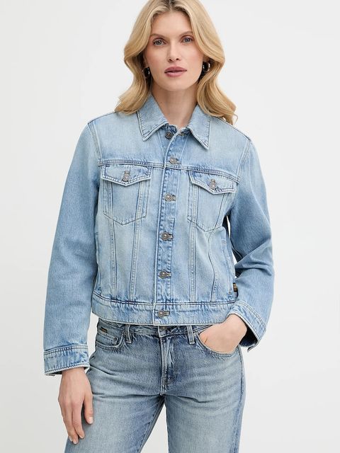 G-Star kurtka jeansowa kolor niebieski przejściowa D24337-D932 - zdjęcie produktu nr 1