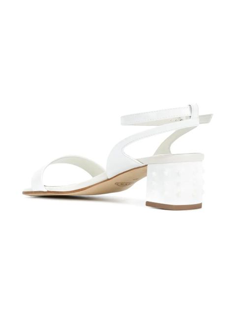 Tod's stud detail block-heel sandals - White