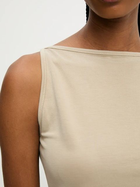 Answear.LAB bluzka i spódnica damski kolor beżowy