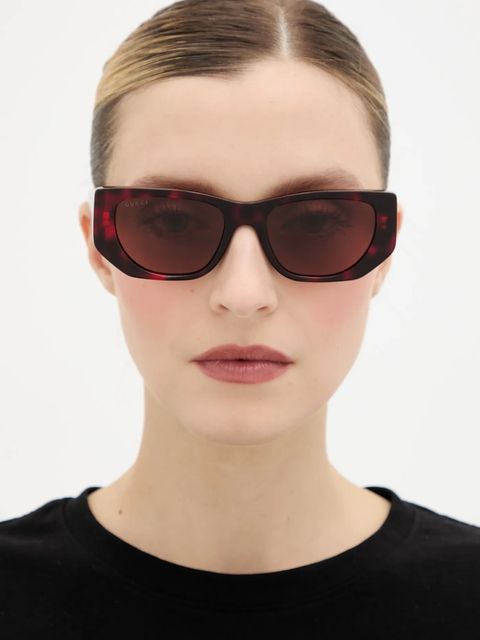 Gucci okulary przeciwsłoneczne damskie kolor czerwony GG1959S