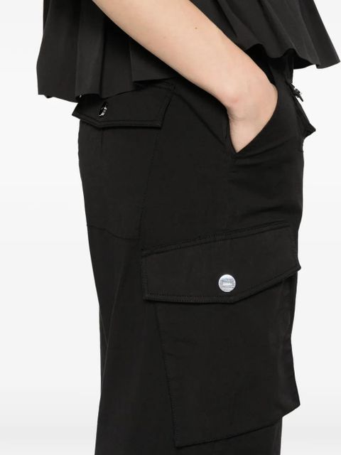 GANNI drawstring-cuff cargo pants - Black