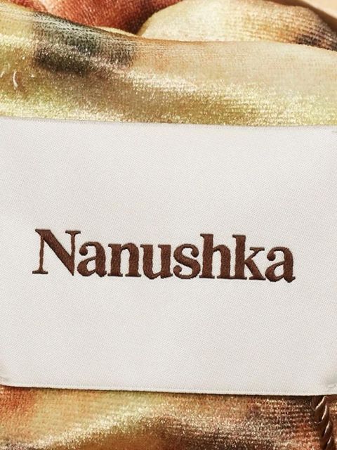 Nanushka abstract-pattern print mini dress - Orange