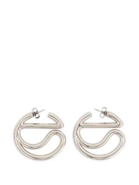 Coperni C-logo hoop earrings - Silver - zdjęcie produktu nr 1