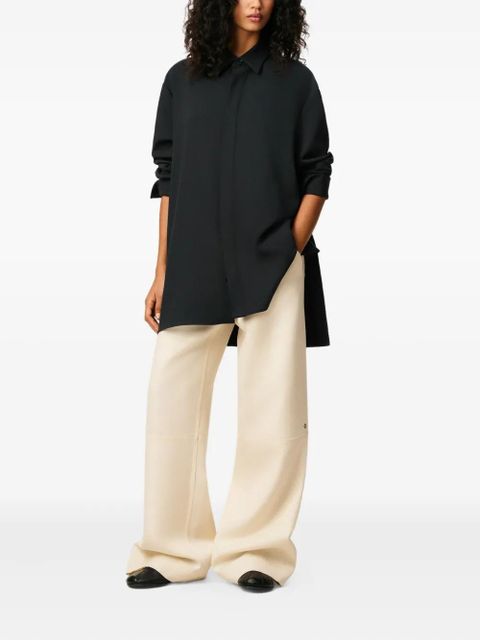 AMI Paris wool side-slit oversized shirt - Black - zdjęcie produktu nr 2