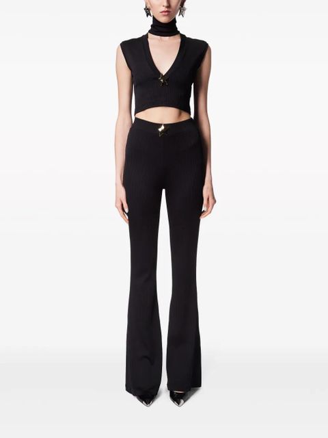 AREA star-stud high-waist flared trousers - Black - zdjęcie produktu nr 2