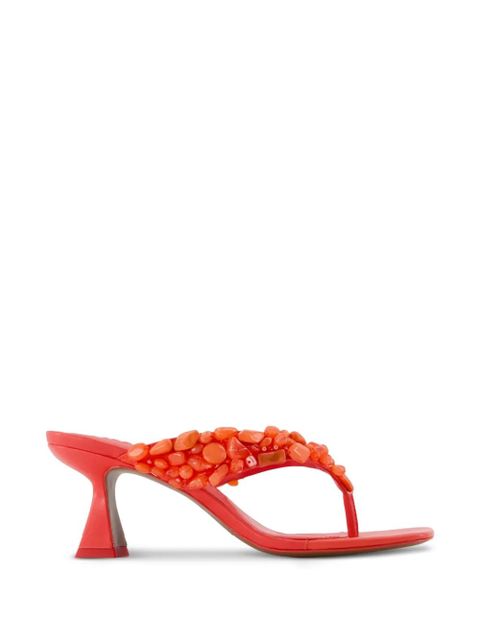Cult Gaia Abi bead-embellished sandals - Orange - zdjęcie produktu nr 1