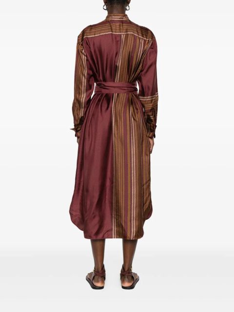 Max Mara Pietre striped midi dress - Red