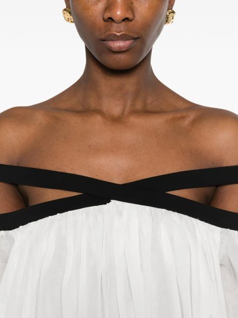 TOM FORD black-detail maxi dress - White