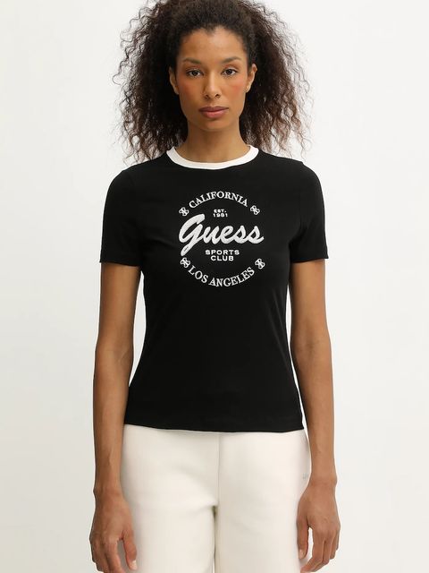Guess t-shirt GALA damski kolor czarny V5BI03 J1314 - zdjęcie produktu nr 1