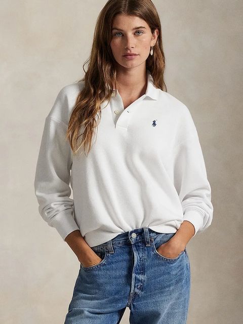 Polo Ralph Lauren bluza damska kolor biały gładka 211947966 - zdjęcie produktu nr 1
