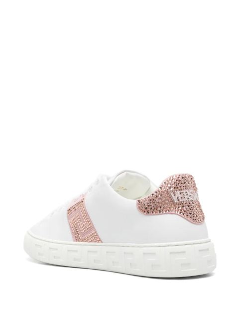 Versace Crystal Greca sneakers - White