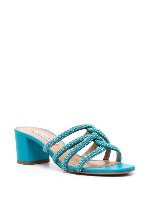 Aquazzura crystal-embellished sandals - Blue - zdjęcie produktu nr 2