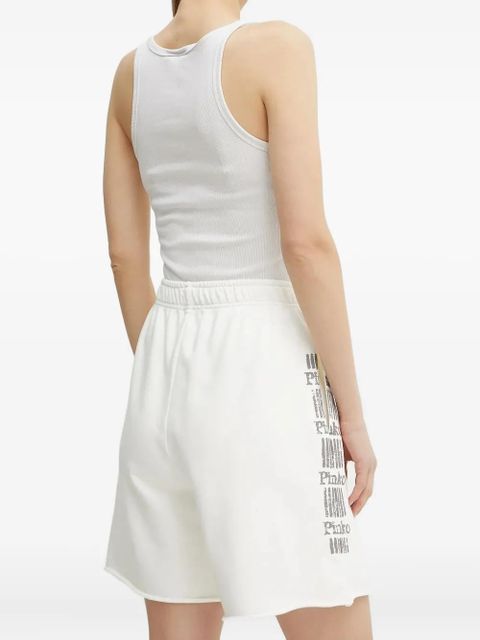 PINKO logo-detail elasticated-waist shorts - White - zdjęcie produktu nr 2