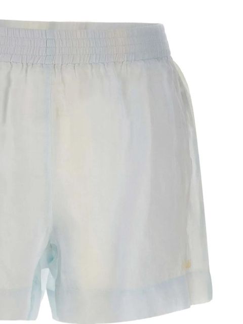 MC2 Saint Barth St. Tropez-print ramie shorts - White