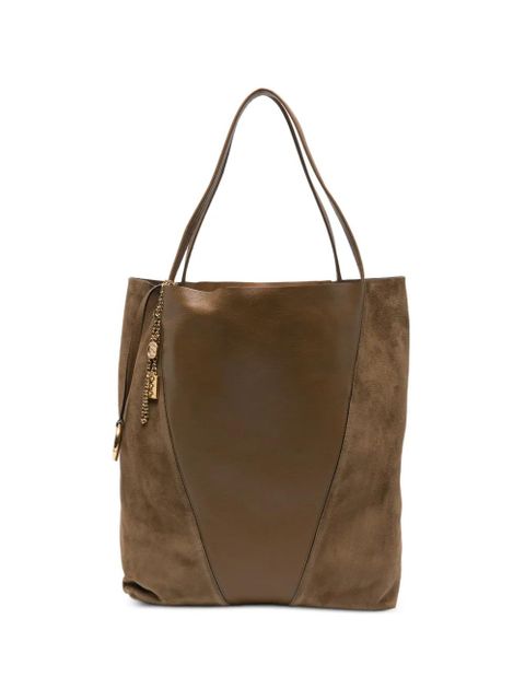 Chloé large Spin leather tote bag - Brown - zdjęcie produktu nr 1