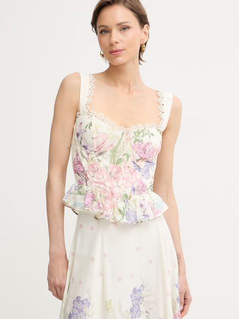 Charo Ruiz Ibiza top damski z bawełną Floret - zdjęcie produktu nr 1