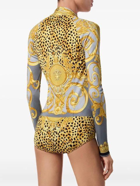 Versace graphic-print bodysuit - Yellow