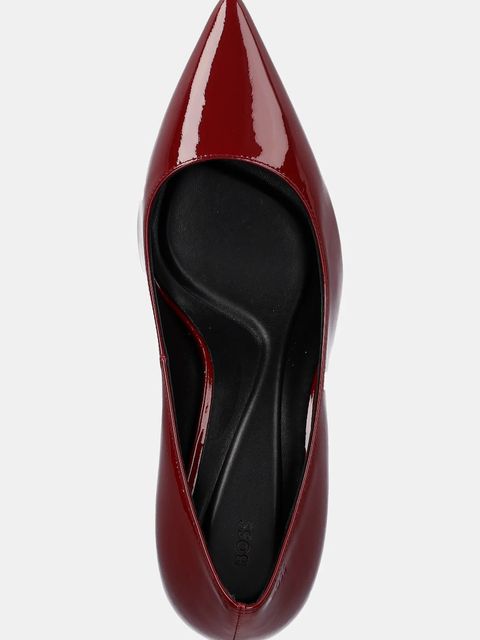 BOSS szpilki skórzane Gracey kolor bordowy 50552759