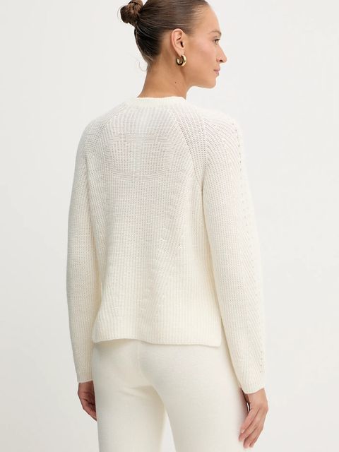 Twinset sweter z dodatkiem alpaki damski kolor beżowy 252TT3060