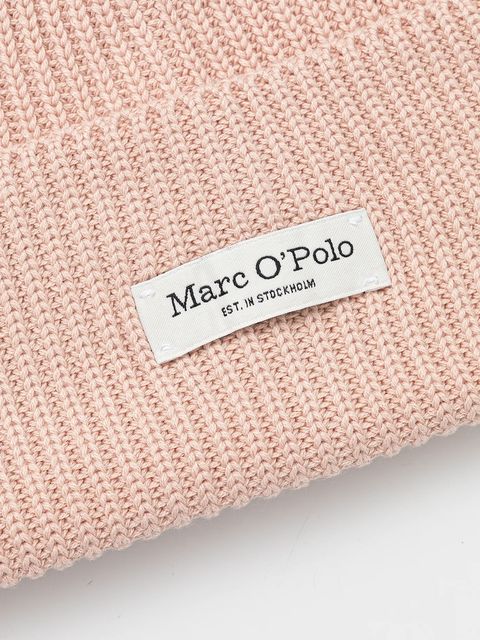 Marc O'Polo czapka bawełniana kolor różowy 509605901141