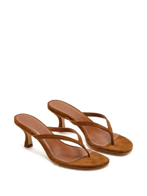 STAUD 60mm suede thong sandals - Brown - zdjęcie produktu nr 2
