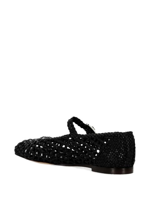 Le Monde Beryl braided buckle flat shoes - Black