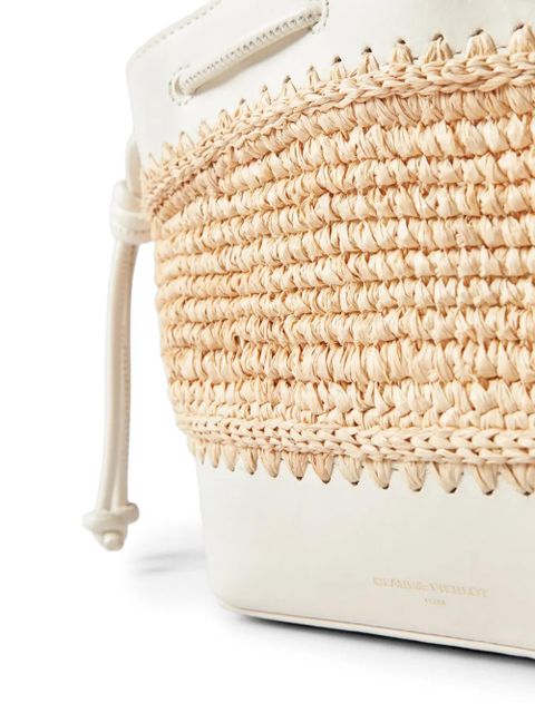 Claudie Pierlot Alban woven handle tote bag - Neutrals