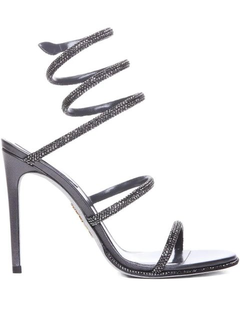 René Caovilla 105mm rhinestone-embellished sandals - Grey - zdjęcie produktu nr 1