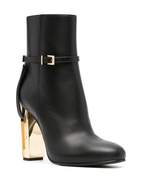 FENDI Delfina 105mm leather boots - Black - zdjęcie produktu nr 2