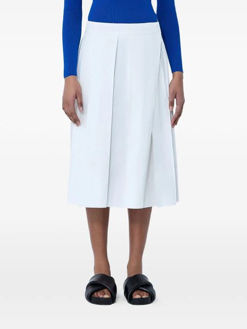Jil Sander A-line pleated midi skirt - White - zdjęcie produktu nr 1