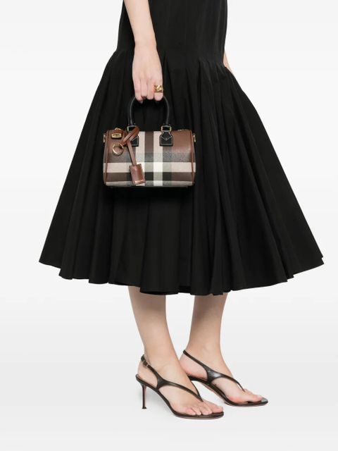 Burberry mini check padlock tote bag - Brown - zdjęcie produktu nr 2