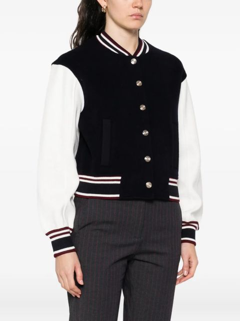 Maje wool bomber jacket - Blue - zdjęcie produktu nr 2