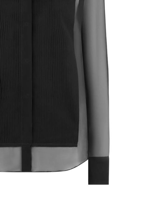 TOM FORD sheer pleated-bib blouse - Black - zdjęcie produktu nr 2
