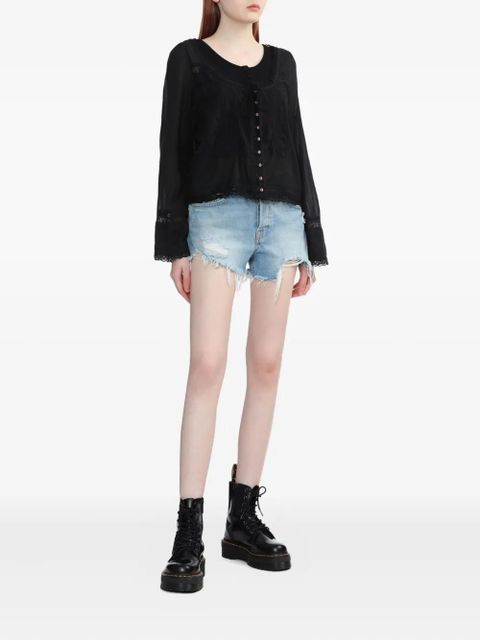 Free People lace-trimmed shirt - Black - zdjęcie produktu nr 2