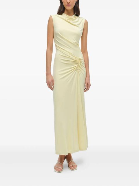 Simkhai Acacia cowl-neck gathered maxi dress - Yellow - zdjęcie produktu nr 2