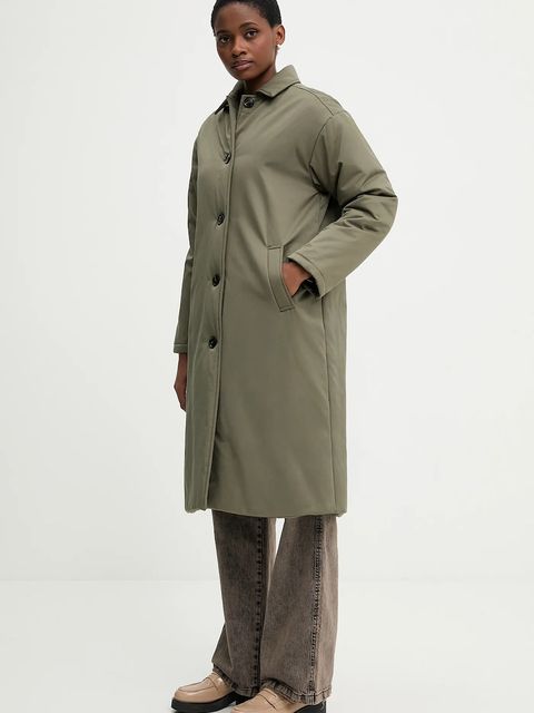 United Colors of Benetton płaszcz kolor zielony 2I1UDN08F