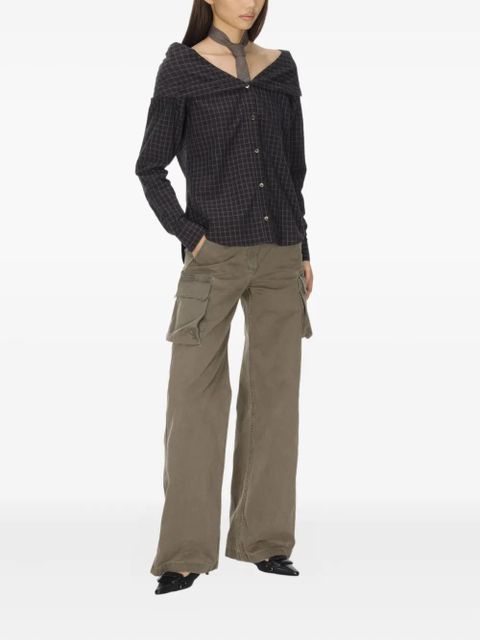 OUR LEGACY checked long-sleeve shirt - Black