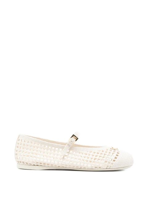 Prada crochet patch ballet flats - White - zdjęcie produktu nr 1