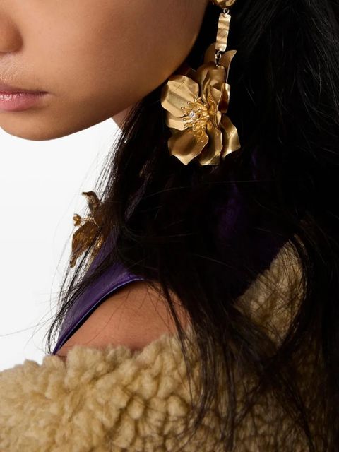 Miu Miu crystal flower earrings - Gold - zdjęcie produktu nr 2