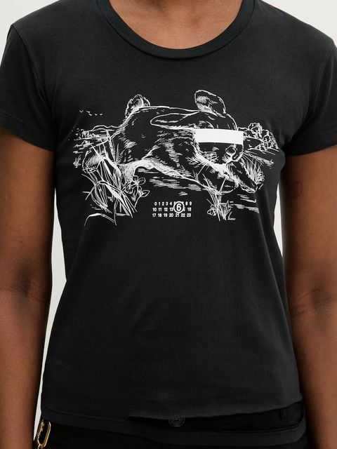 MM6 Maison Margiela t-shirt bawełniany damski kolor czarny S62GD0199 - zdjęcie produktu nr 2