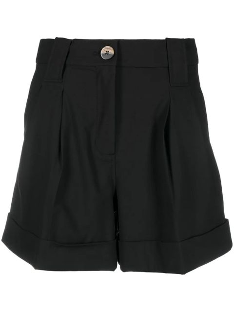 GANNI Drapey high-waisted shorts - Black - zdjęcie produktu nr 1