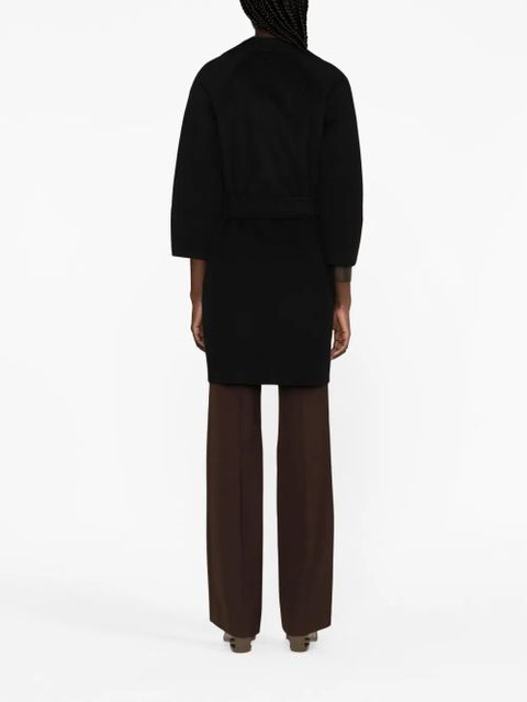 Max Mara belted virgin wool coat - Black - zdjęcie produktu nr 1