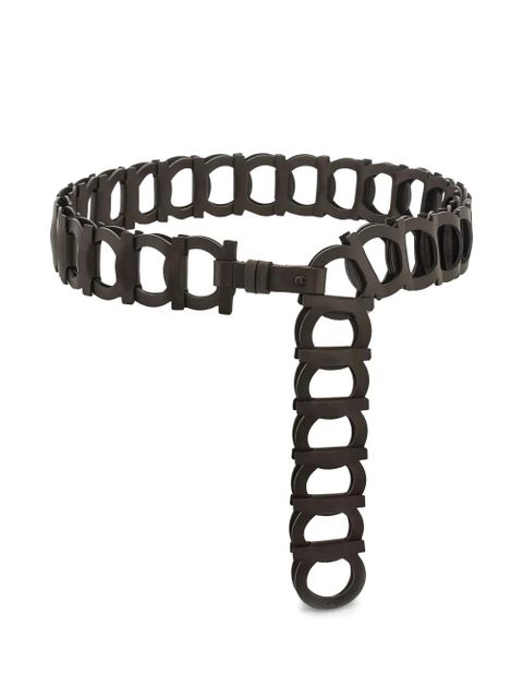 Ferragamo Gancini leather belt - Brown - zdjęcie produktu nr 1