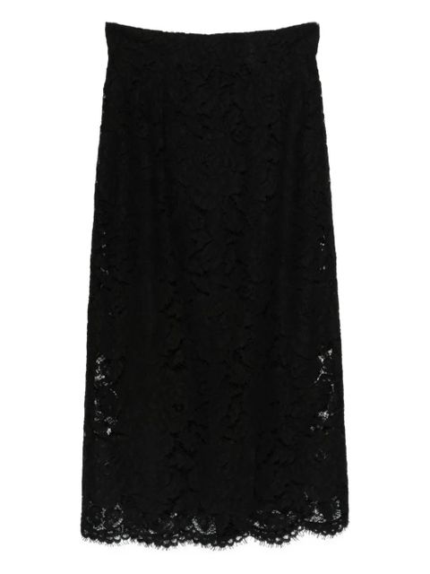 Dolce & Gabbana lace-trim midi skirt - Black - zdjęcie produktu nr 1
