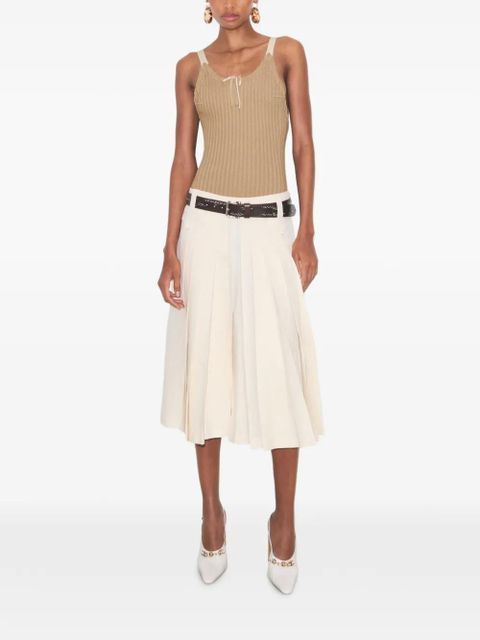 Tory Burch colorblock ribbed bodysuit - Neutrals