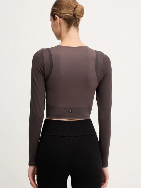 On longsleeve do jogi Studio kolor brązowy 1WF10263573