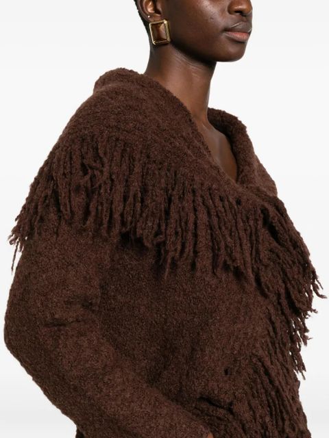 Cult Gaia Victoria Duster fringed coat - Brown