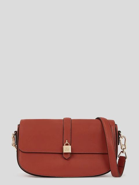 Karl Lagerfeld torebka skórzana K/AUTOGRAPH kolor czerwony A3W30152 - zdjęcie produktu nr 1