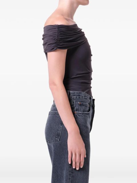 AGOLDE Sherilyn draped bodysuit - Grey